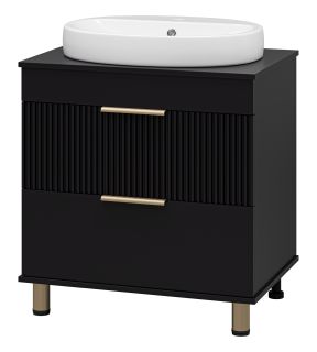 Напольная тумба под раковину Brevita Enfida ENF-06070-0242Я 70см чёрный